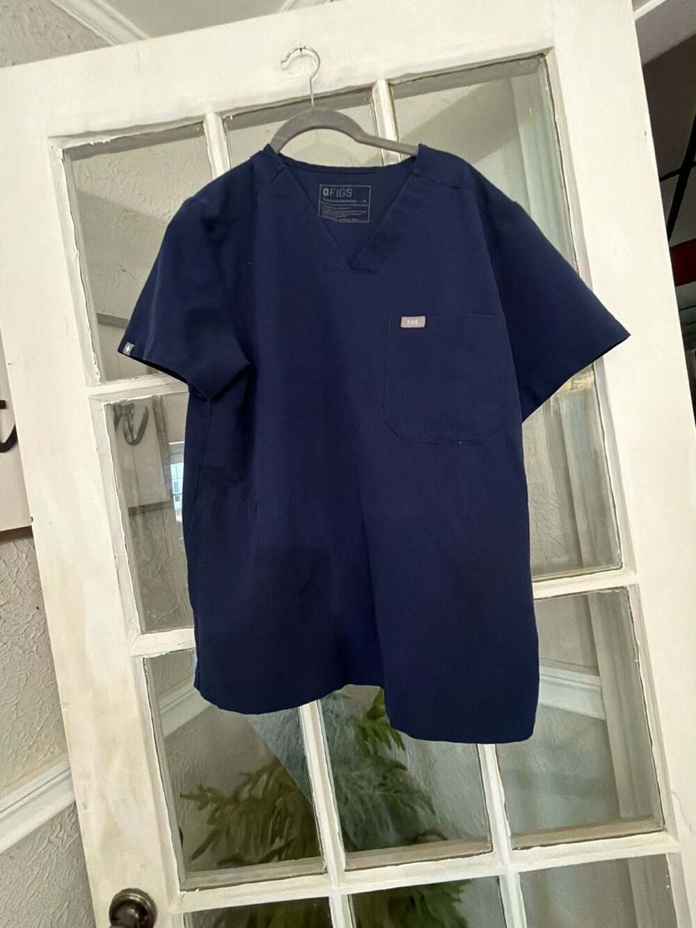 FIGS Technical Collection Navy Blue V-Neck Scrub Top